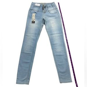 Indigo Rein Petite High Waisted Light Denim Skinny Jean Women's Size 5 NWT